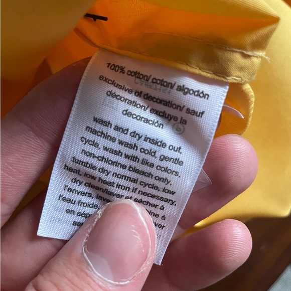 Tommy Hilfiger NWT Preppy Casual Button Down Men’s XL Shirt - Yellow MSRP $79.50 - Picture 5 of 6